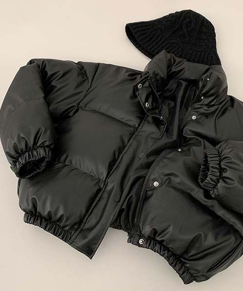 BEIDELLI（ベイデリー）の「[BELLIDE MADE] レザーハイネック中綿ダウンジャケット（ダウンジャケット/コート・レディース・ブラック・FREE）」の7枚目の写真