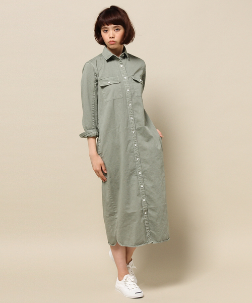 SHARE PARK（シェアパーク）の「コンパクトツイル ロングシャツ 