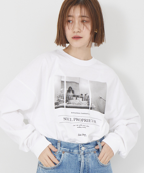 Rouge vif(ルージュヴィフ)の「【GOOD ROCK SPEED/グッドロックスピード】別注フォトロンT(Tシャツ/カットソー・レディース・ホワイト・フリー)」の1枚目の写真