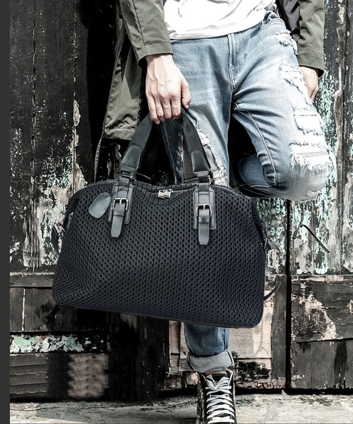 florist(フローリスト)の「メンズレディス兼用大容量キャリーオンメッシュトラベルボストンバック(ボストンバッグ・レディース・ブラック系1/ブラック系2・FREE)」の21枚目の写真