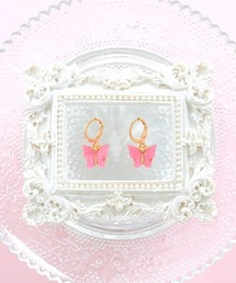 【float】ゴールド バタフライ ピアス
