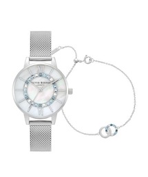 「OLIVIA BURTON/オリビアバートン」 【HMS限定ギフトセット】ワンダーランド ブルー 34mm 腕時計 ブレスレット セット