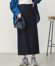 hunch | 上品でストレスフリー バリらくタイトロングスカート | 秋冬 裏起毛 ハイウエスト 太ベルト(スカート)