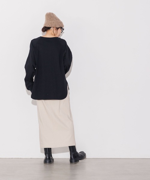 hunch（ハンチ）の「【ストレッチ】バリラクタイトロングスカート（スカート・レディース・コーラル/ラベンダー/ブラック/グレイッシュベージュ・FREE）」の17枚目の写真