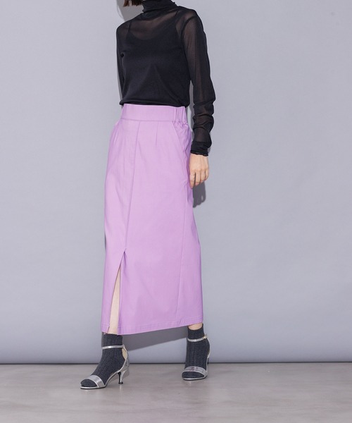 hunch（ハンチ）の「【ストレッチ】バリラクタイトロングスカート（スカート・レディース・コーラル/ラベンダー/ブラック/グレイッシュベージュ・FREE）」の19枚目の写真