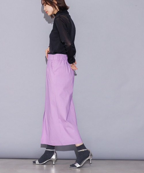 hunch（ハンチ）の「【ストレッチ】バリラクタイトロングスカート（スカート・レディース・コーラル/ラベンダー/ブラック/グレイッシュベージュ・FREE）」の20枚目の写真