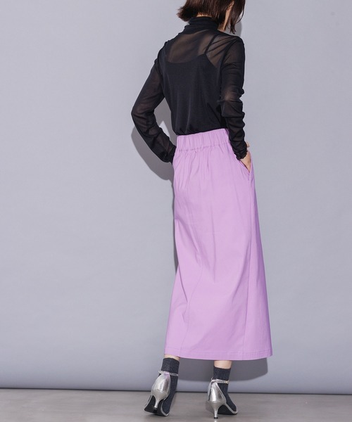 hunch（ハンチ）の「【ストレッチ】バリラクタイトロングスカート（スカート・レディース・コーラル/ラベンダー/ブラック/グレイッシュベージュ・FREE）」の21枚目の写真