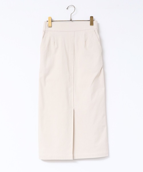 hunch（ハンチ）の「【ストレッチ】バリラクタイトロングスカート（スカート・レディース・コーラル/ラベンダー/ブラック/グレイッシュベージュ・FREE）」の6枚目の写真