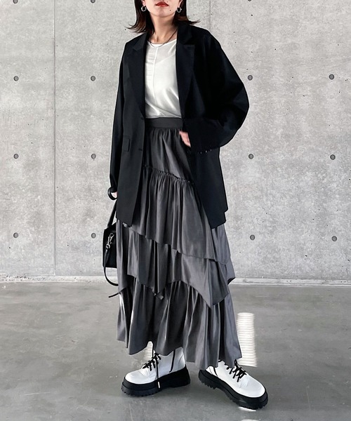 PAGEBOY（ページボーイ）の「シアークルーロングスリーブ（Tシャツ/カットソー・レディース・ブラック/オフホワイト/ブラック系その他/パープル系その他・FREE）」の7枚目の写真