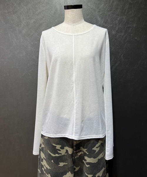 PAGEBOY（ページボーイ）の「シアークルーロングスリーブ（Tシャツ/カットソー・レディース・ブラック/オフホワイト/ブラック系その他/パープル系その他・FREE）」の14枚目の写真