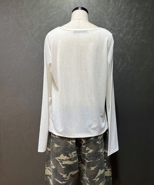 PAGEBOY（ページボーイ）の「シアークルーロングスリーブ（Tシャツ/カットソー・レディース・ブラック/オフホワイト/ブラック系その他/パープル系その他・FREE）」の15枚目の写真