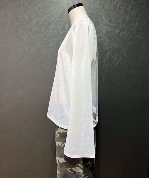 PAGEBOY（ページボーイ）の「シアークルーロングスリーブ（Tシャツ/カットソー・レディース・ブラック/オフホワイト/ブラック系その他/パープル系その他・FREE）」の16枚目の写真