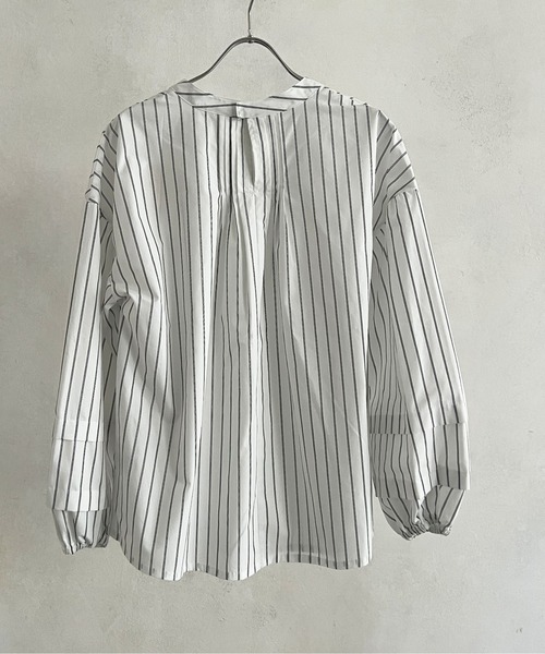Chez toi（シェトワ）の「2WAYスリーブボトルネックブラウス（シャツ/ブラウス・レディース・ブラック/オフホワイト/ホワイト/ピンク・FREE）」の8枚目の写真