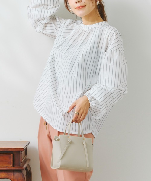 Chez toi（シェトワ）の「2WAYスリーブボトルネックブラウス（シャツ/ブラウス・レディース・ブラック/オフホワイト/ホワイト/ピンク・FREE）」の16枚目の写真