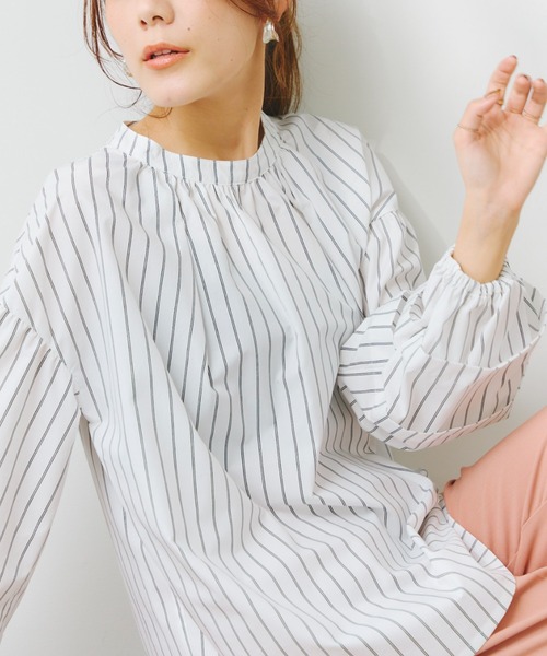 Chez toi（シェトワ）の「2WAYスリーブボトルネックブラウス（シャツ/ブラウス・レディース・ブラック/オフホワイト/ホワイト/ピンク・FREE）」の15枚目の写真