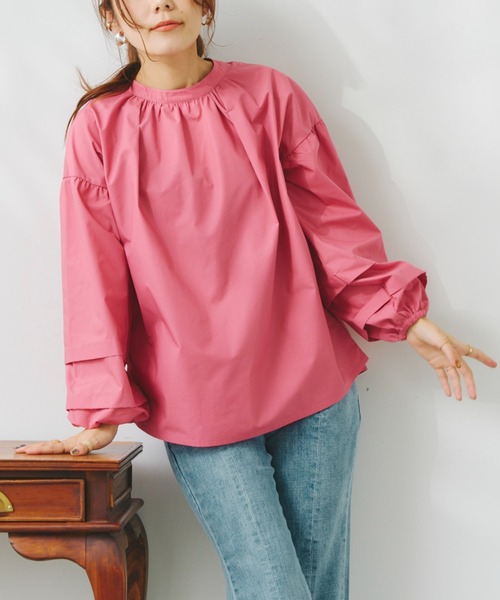 Chez toi（シェトワ）の「2WAYスリーブボトルネックブラウス（シャツ/ブラウス・レディース・ブラック/オフホワイト/ホワイト/ピンク・FREE）」の17枚目の写真