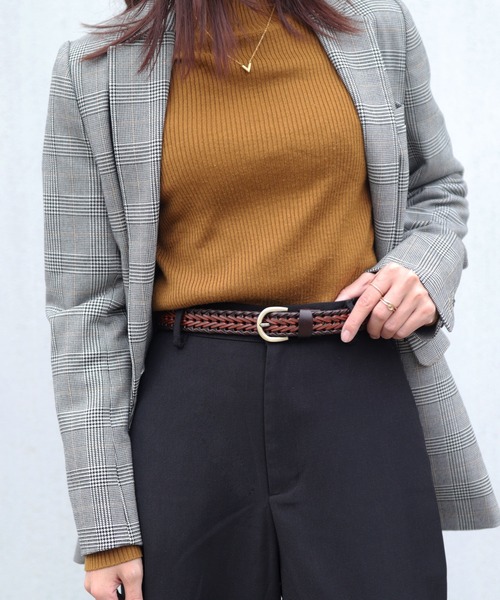 florist(フローリスト)の「【牛革】【選べるベルト幅/2.5cm・3.5cm】ユニセックスデザイン編み込みレザーベルト(ベルト・レディース・レッド/ダークブラウン/ワインレッド/ブラック/ブラウン系1/ブラウン系2・2.5/3.5)」の16枚目の写真