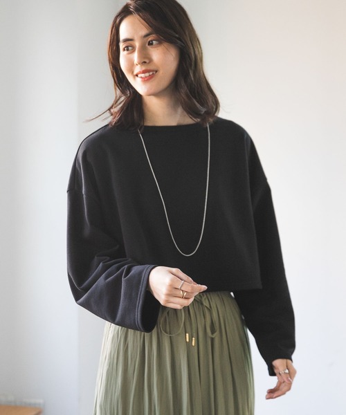 LEPSIM（レプシィム）の「2ピースセットショートトップス　173765（Tシャツ/カットソー・レディース・グリーン/ブラック/オフホワイト・FREE）」の18枚目の写真