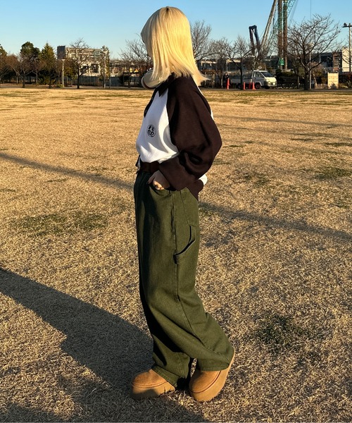 sedacle(セダクル)の「ラグランポロニット(ニット/セーター・メンズ・ホワイト/グリーン・MEDIUM/LARGE)」の9枚目の写真