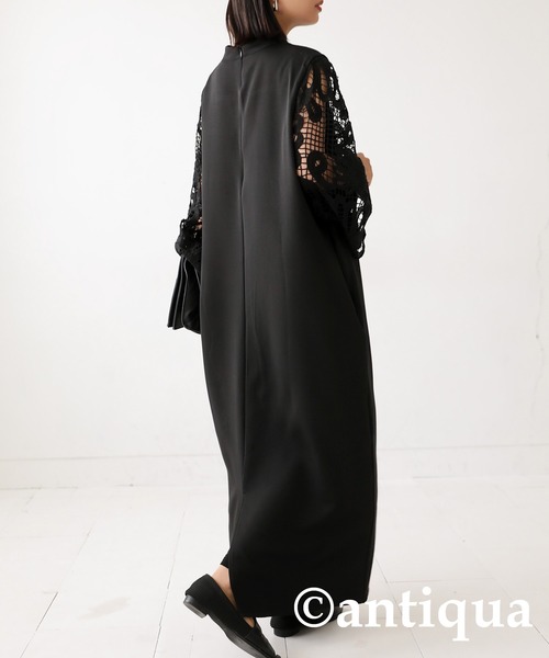 antiqua(アンティカ)の「袖レースワンピース(ワンピース・レディース・ブラック/ホワイト・FREE)」の18枚目の写真