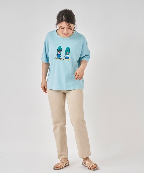 セール】【OP:オーピー】レディース半袖Tシャツ ミッキー（T