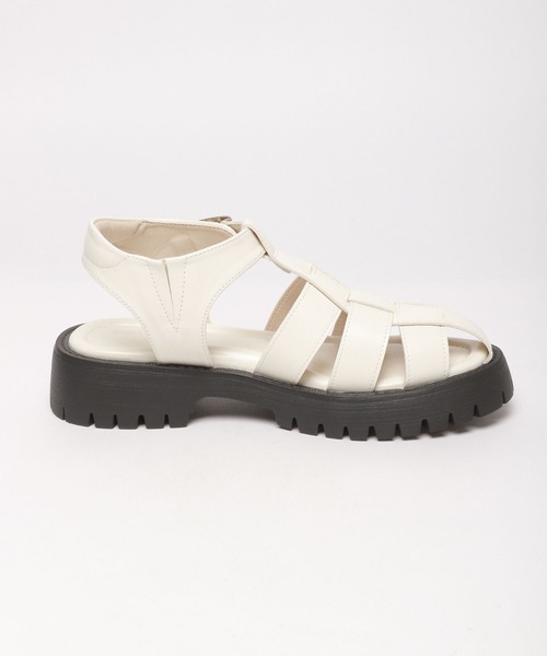 GLOBAL WORK（グローバルワーク）の「厚底グルカサンダル/175676（サンダル・レディース・オフホワイト/ブラック・MEDIUM/LARGE）」の10枚目の写真