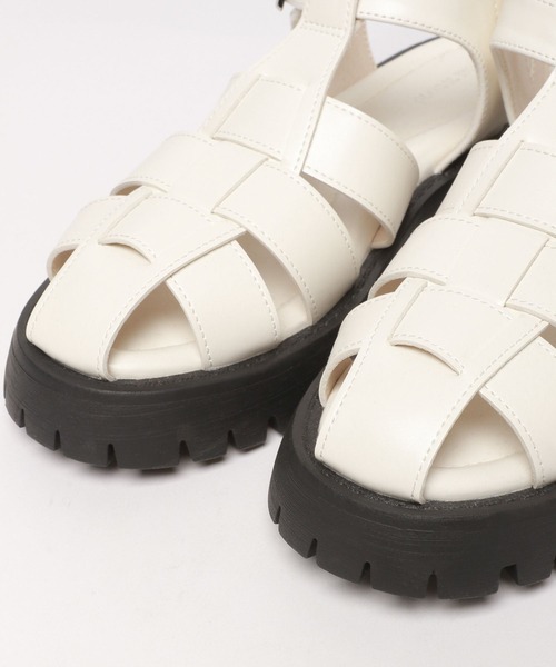 GLOBAL WORK（グローバルワーク）の「厚底グルカサンダル/175676（サンダル・レディース・オフホワイト/ブラック・MEDIUM/LARGE）」の12枚目の写真