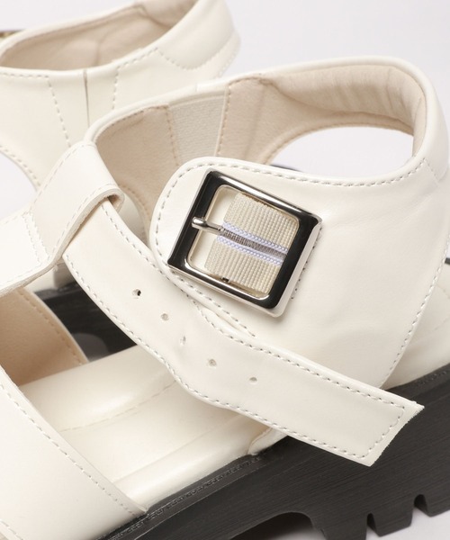 GLOBAL WORK（グローバルワーク）の「厚底グルカサンダル/175676（サンダル・レディース・オフホワイト/ブラック・MEDIUM/LARGE）」の15枚目の写真