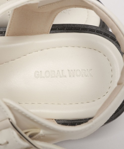 GLOBAL WORK（グローバルワーク）の「厚底グルカサンダル/175676（サンダル・レディース・オフホワイト/ブラック・MEDIUM/LARGE）」の16枚目の写真