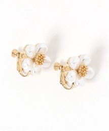 studio CLIP | アートフラワーモチーフパールイヤリング(イヤリング)