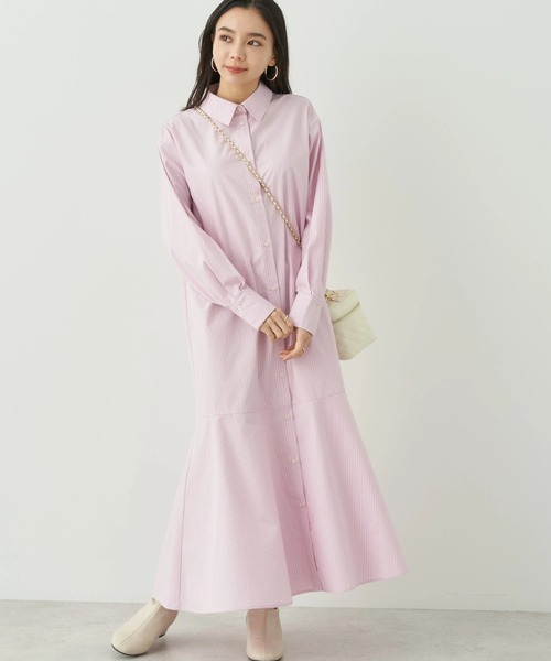 earth music&ecology(アースミュージックアンドエコロジー)の「マーメイドシャツワンピース(シャツワンピース・レディース・ピンク系その他/オフホワイト/ブルー系その他7・FREE)」の3枚目の写真