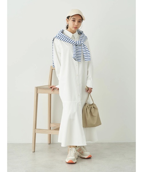 earth music&ecology(アースミュージックアンドエコロジー)の「マーメイドシャツワンピース(シャツワンピース・レディース・ピンク系その他/オフホワイト/ブルー系その他7・FREE)」の4枚目の写真