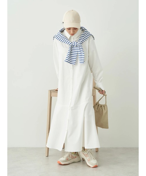 earth music&ecology(アースミュージックアンドエコロジー)の「マーメイドシャツワンピース(シャツワンピース・レディース・ピンク系その他/オフホワイト/ブルー系その他7・FREE)」の6枚目の写真