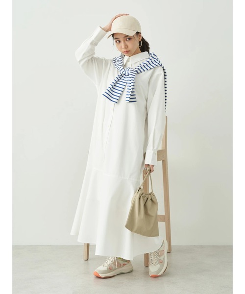 earth music&ecology(アースミュージックアンドエコロジー)の「マーメイドシャツワンピース(シャツワンピース・レディース・ピンク系その他/オフホワイト/ブルー系その他7・FREE)」の7枚目の写真