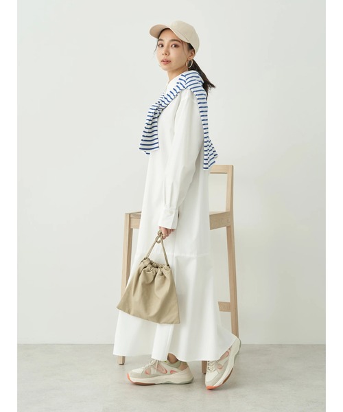 earth music&ecology(アースミュージックアンドエコロジー)の「マーメイドシャツワンピース(シャツワンピース・レディース・ピンク系その他/オフホワイト/ブルー系その他7・FREE)」の8枚目の写真