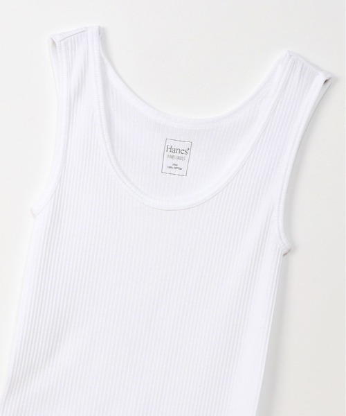 HANES(ヘインズ)の「【Hanes】Organic Cotton Rib Tank-Top HW2-T201(タンクトップ・レディース・ホワイト/グレー/ブラック・FREE)」の17枚目の写真