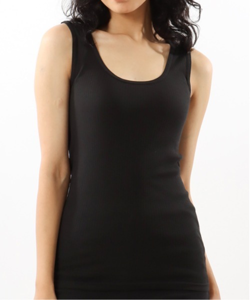 HANES(ヘインズ)の「【Hanes】Organic Cotton Rib Tank-Top HW2-T201(タンクトップ・レディース・ホワイト/グレー/ブラック・FREE)」の14枚目の写真