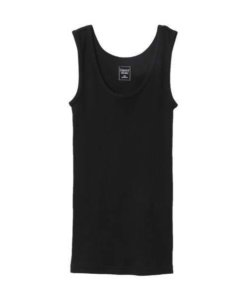 HANES(ヘインズ)の「【Hanes】Organic Cotton Rib Tank-Top HW2-T201(タンクトップ・レディース・ホワイト/グレー/ブラック・FREE)」の8枚目の写真