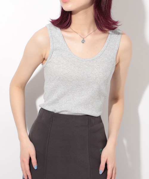 HANES(ヘインズ)の「【Hanes】Organic Cotton Rib Tank-Top HW2-T201(タンクトップ・レディース・ホワイト/グレー/ブラック・FREE)」の7枚目の写真
