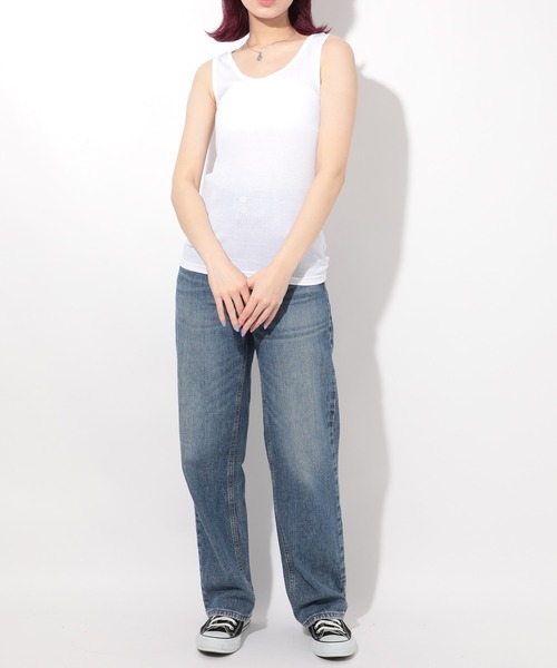 HANES(ヘインズ)の「【Hanes】Organic Cotton Rib Tank-Top HW2-T201(タンクトップ・レディース・ホワイト/グレー/ブラック・FREE)」の18枚目の写真