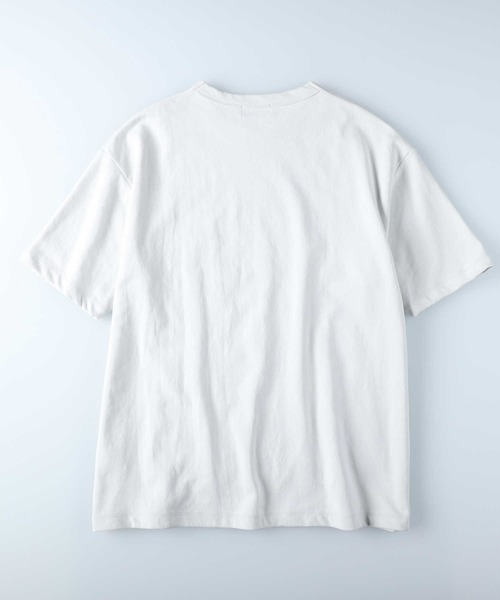 PLUS ONE（プラスワン）の「PLUS ONE(プラスワン)「SALASALA」ダブルフェイス半袖Tシャツ（Tシャツ/カットソー・メンズ・ライラック/ケリーグリーン/ブルー/ホワイト/ライトグレー/ブラック・M/XL/S/L）」の7枚目の写真