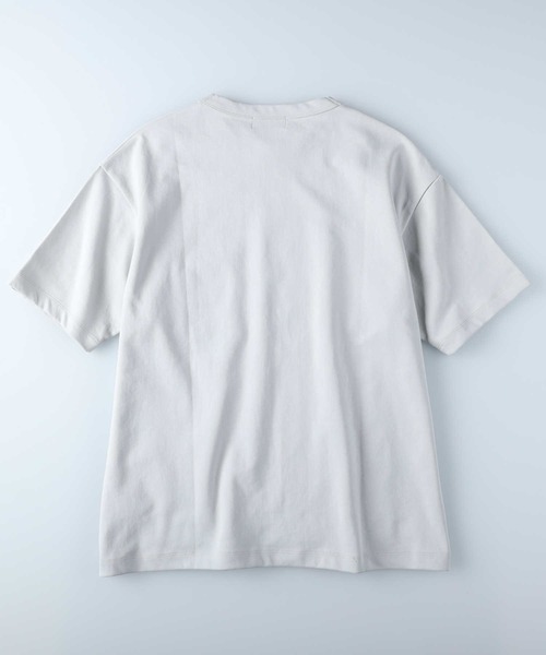 PLUS ONE（プラスワン）の「PLUS ONE(プラスワン)「SALASALA」ダブルフェイス半袖Tシャツ（Tシャツ/カットソー・メンズ・ライラック/ケリーグリーン/ブルー/ホワイト/ライトグレー/ブラック・M/XL/S/L）」の9枚目の写真