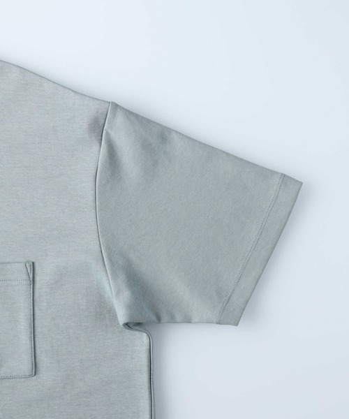 PLUS ONE（プラスワン）の「PLUS ONE(プラスワン)「SALASALA」ダブルフェイス半袖Tシャツ（Tシャツ/カットソー・メンズ・ライラック/ケリーグリーン/ブルー/ホワイト/ライトグレー/ブラック・M/XL/S/L）」の15枚目の写真