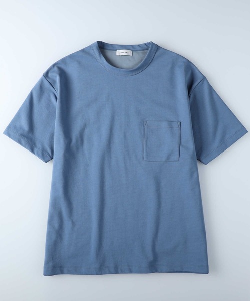 PLUS ONE（プラスワン）の「PLUS ONE(プラスワン)「SALASALA」ダブルフェイス半袖Tシャツ（Tシャツ/カットソー・メンズ・ライラック/ケリーグリーン/ブルー/ホワイト/ライトグレー/ブラック・M/XL/S/L）」の21枚目の写真