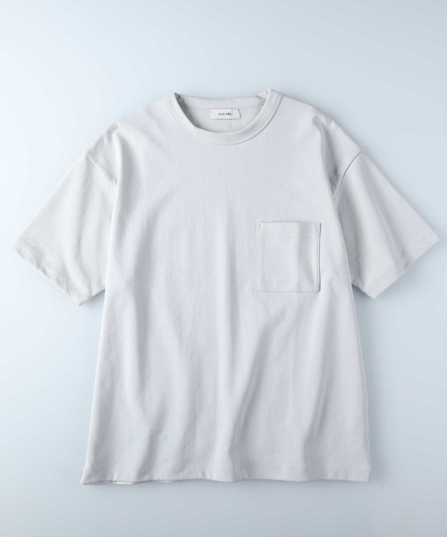 PLUS ONE（プラスワン）の「PLUS ONE(プラスワン)「SALASALA」ダブルフェイス半袖Tシャツ（Tシャツ/カットソー・メンズ・ライラック/ケリーグリーン/ブルー/ホワイト/ライトグレー/ブラック・M/XL/S/L）」の18枚目の写真