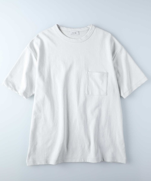 PLUS ONE（プラスワン）の「PLUS ONE(プラスワン)「SALASALA」ダブルフェイス半袖Tシャツ（Tシャツ/カットソー・メンズ・ライラック/ケリーグリーン/ブルー/ホワイト/ライトグレー/ブラック・M/XL/S/L）」の17枚目の写真