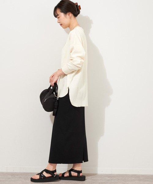 JOURNAL STANDARD relume(ジャーナルスタンダード レリューム)の「《追加2》TCワッフルオーバーサイズロングスリーブTシャツ(Tシャツ/カットソー・レディース・チャコールグレー/ホワイト系その他/オートミール/ベージュ/ピンク系その他・FREE)」の18枚目の写真