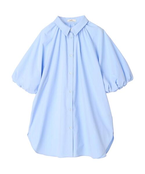 earth music&ecology（アースミュージックアンドエコロジー）の「パフスリーブチュニックブラウス（チュニック・レディース・ライトイエロー/オフホワイト/サックスブルー・FREE）」の19枚目の写真