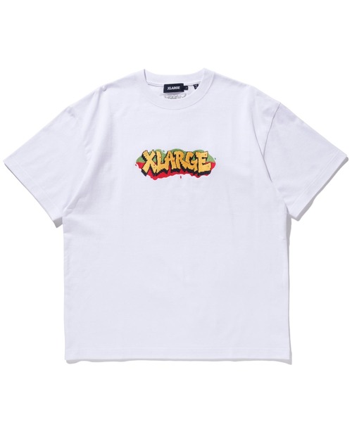 XLARGE(エクストララージ)の「GRAFFITI LOGO S/S TEE(Tシャツ/カットソー・メンズ・ホワイト/ブラック/ライトブルー・S/M/L/XL)」の1枚目の写真