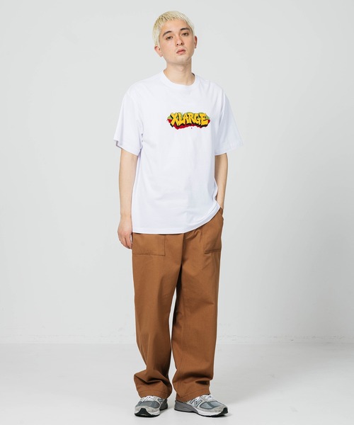 XLARGE(エクストララージ)の「GRAFFITI LOGO S/S TEE(Tシャツ/カットソー・メンズ・ホワイト/ブラック/ライトブルー・S/M/L/XL)」の11枚目の写真